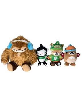 2010 VANCOUVER OLYMPICS Mascot Plush Stuff Animals 4 pc Miga Quatchi Sumi Mukmuk